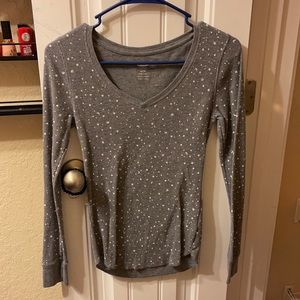 Long sleeve shirt with a galaxy stars planets